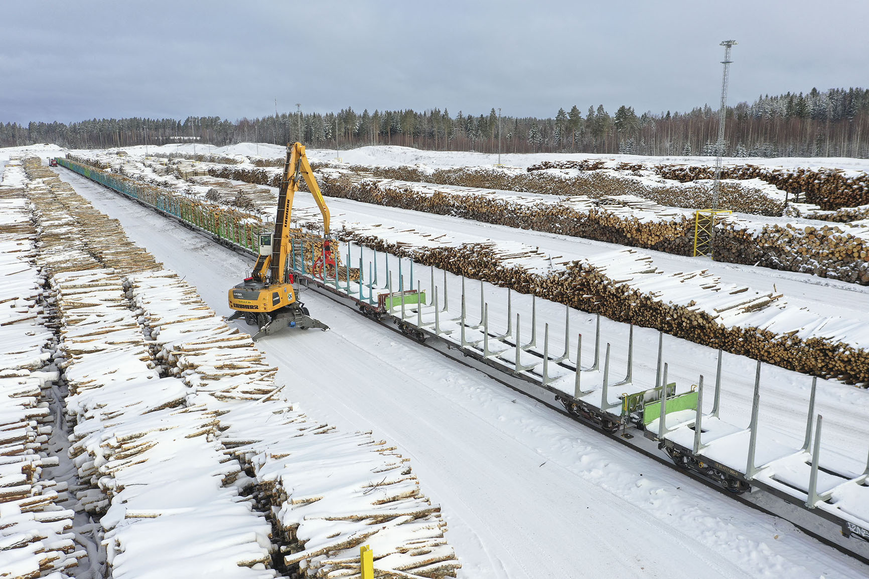 Päättyvä talvi suosi puiden hakkuita ja kuljetuksia